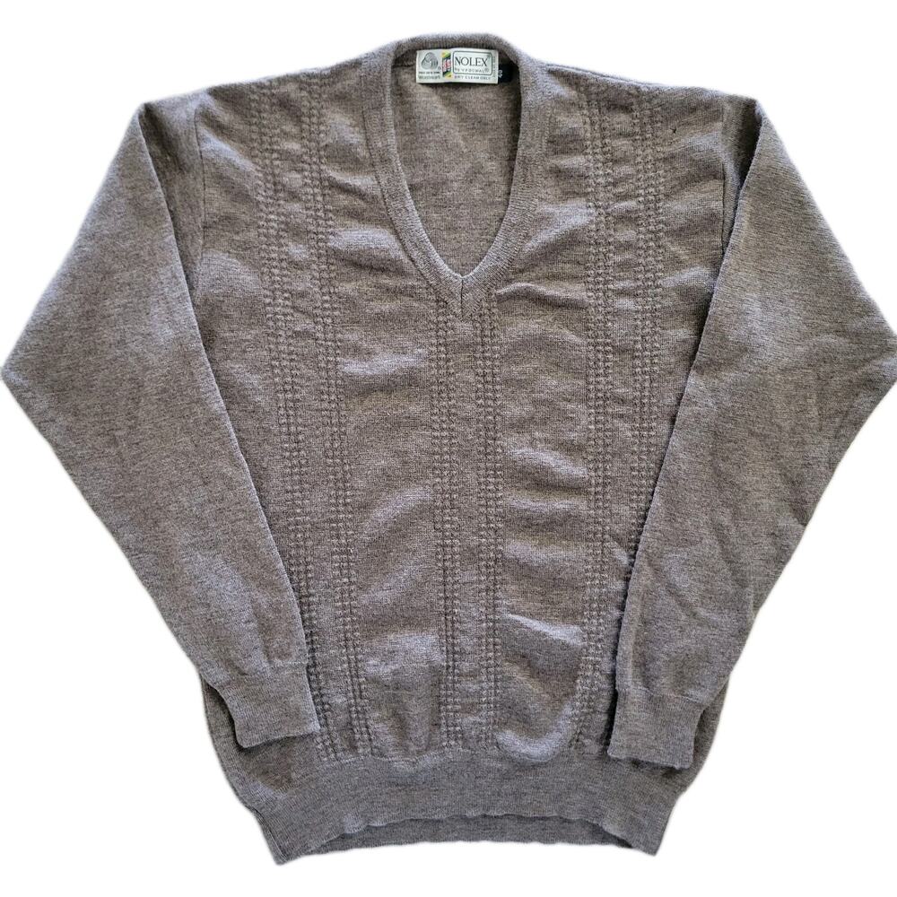 v.p. oswa Sweater Men's L (40) V Neck Pullover Vintage Pure Wool